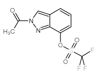 2-乙酰基-2H-吲唑-7-三氟甲磺酰亚胺结构式