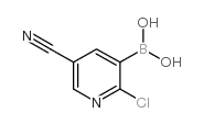 2-氯-5-氰基吡啶-3-硼酸结构式