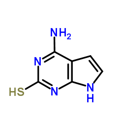 2-巯基-4-氨基-7H-吡咯[2,3-d]嘧啶结构式