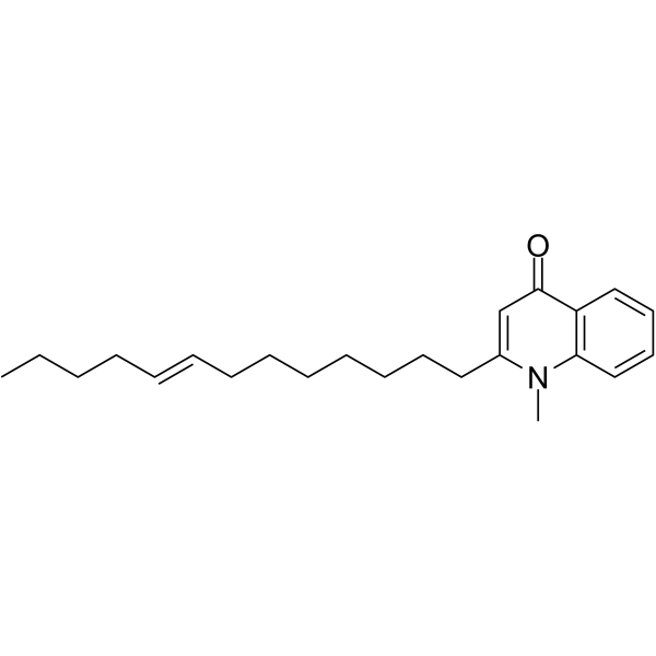 1-Methyl-2-(8E)-8-tridecenyl-4(1H)-quinolinone Structure