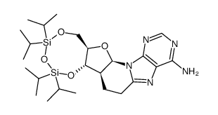 3',5'-O-(tetraisopropyldisiloxane-1,3-diyl)-2'-deoxy-8,2'-ethanoadenosine Structure