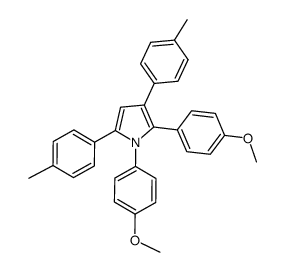1,2-bis(4-methoxyphenyl)-3,5-di(p-tolyl)-1H-pyrrole结构式