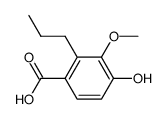 4-hydroxy-3-methoxy-2-propyl-benzoic acid结构式