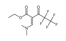 ethyl 2-[(dimethylamino)methylene]-4,4,5,5,5-pentafluoro-3-oxopentanoate结构式