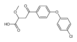 3-<4-(4-chlorophenoxy)benzoyl>-2-methoxypropionic acid Structure