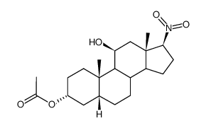 3α-Acetoxy-11β-hydroxy-17β-nitro-5β-androstan结构式