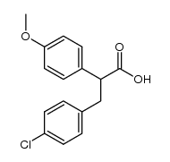 (±)-3-(4-chlorophenyl)-2-(4-methoxyphenyl)propanoic acid结构式