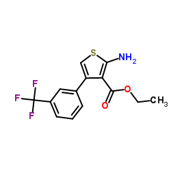 ethyl 2-amino-4-[3-(trifluoromethyl)phenyl]thiophene-3-carboxylate structure