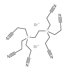 乙烯双[三(2-氰乙基)膦]二溴化物结构式