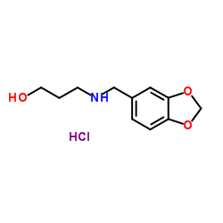 3-[(BENZO[1,3]DIOXOL-5-YLMETHYL)-AMINO]-PROPAN-1-OL HYDROCHLORIDE Structure