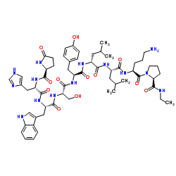 (Des-Gly10,D-Leu6,Orn8,Pro-NHEt9)-LHRH trifluoroacetate salt结构式