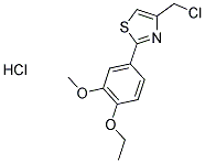 4-(chloromethyl)-2-(4-ethoxy-3-methoxyphenyl)-1,3-thiazole hydrochloride Structure
