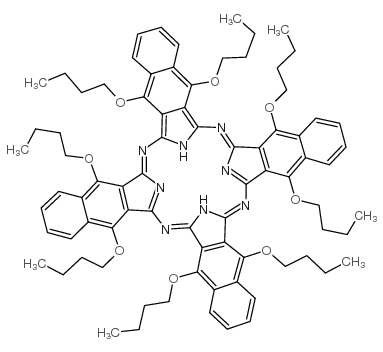 5,9,14,18,23,27,32,36-八丁氧基-2,3-萘酞菁染料结构式