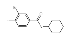 N-环己基-3-溴-4-氟苯甲酰胺结构式