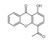 4-acetyl-1-hydroxy-xanthen-9-one结构式