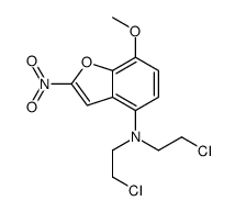 4-(BIS(2-CHLOROETHYL)AMINO)-7-METHOXY-2-NITROBENZOFURAN Structure