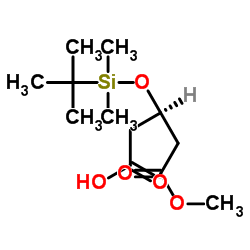 (3R)-3-(tert-Butyldimethylsilyl)oxypentanedioate-1-methyl monoester Structure