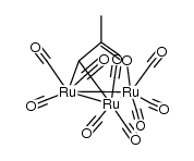 H2Ru3(CO)9(μ3-η2-acetyl) Structure
