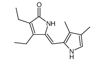 (Z)-3,4-diethyl-5-(3,4-dimethylpyrrol-2-ylmethylene)pyrrol-2(5H)-one Structure