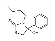 3-butyl-4-hydroxy-4-phenyl-1,3-thiazolidine-2-thione结构式