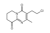 3-(2-chloroethyl)-9-oxo-2-methyl-6,7,8,9-tetrahydro-4H-pyrido-[1,2-a]pyrimidin-4-one结构式