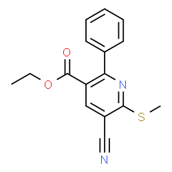 ETHYL 5-CYANO-6-(METHYLSULFANYL)-2-PHENYLNICOTINATE Structure