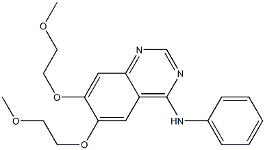 6,7-bis(2-methoxyethoxy)-N-phenylquinazolin-4-amine structure