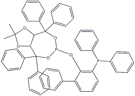 6-(3-二苯基膦基联苯-2-基氧基)-2,2-二甲基-4,4,8,8-四苯基-四氢-[1,3]二噁唑并[4,5-E][1,3,2]二噁磷杂庚英结构式