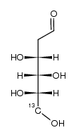 2-deoxy-L-xylo-(6-13C)hexose结构式
