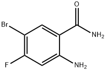2-氨基-5-溴-4-氟苯甲酰胺结构式