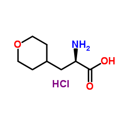 (2R)-2-氨基-3-(恶烷-4-基)丙酸盐酸盐结构式