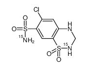 6-chloro-1,1-dioxo-3,4-dihydro-2H-1λ6,2,4-benzothiadiazine-7-sulfonamide Structure
