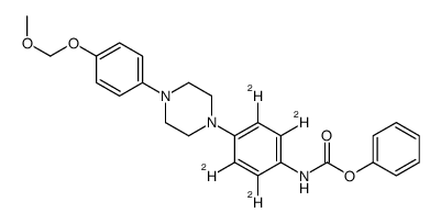 Itraconazole-desazaconazole-OMe-phenyl carbamate-d4 Structure