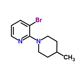 3-Bromo-2-(4-methyl-1-piperidinyl)pyridine Structure