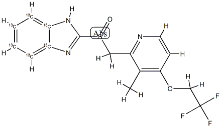 [13C6]-右兰索拉唑结构式
