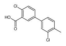 2-chloro-5-(3-chloro-4-methylphenyl)benzoic acid结构式