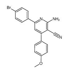 2-amino-3-cyano-4-(p-methoxyphenyl)-6-(p-bromophenyl)pyridine Structure