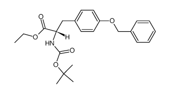 (S)-3-(4-(苄氧基)苯基)-2-((叔丁氧基羰基)氨基)丙酸乙酯结构式