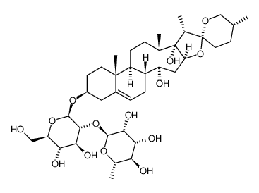 麦冬皂苷Ra，麦冬皂苷1，麦冬苷元-3-O-新橙皮糖苷结构式