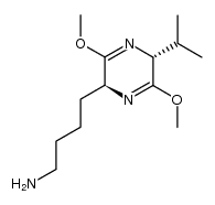 4-[(2R,5S)-2,5-Dihydro-2-isopropyl-3,6-dimethoxy-5-pyrazinyl]butylamine结构式