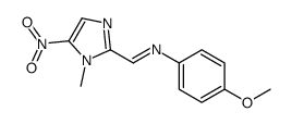 N-(4-methoxyphenyl)-1-(1-methyl-5-nitroimidazol-2-yl)methanimine结构式