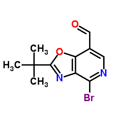 4-Bromo-2-(2-methyl-2-propanyl)[1,3]oxazolo[4,5-c]pyridine-7-carbaldehyde Structure