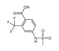 4-[(甲基磺酰基)氨基]-2-(三氟甲基)苯甲酸结构式