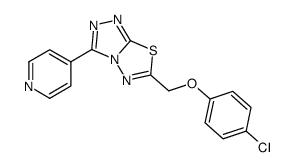 6-((4-chlorophenoxy)methyl)-3-(pyridin-4-yl)[1,2,4]triazolo[3,4-b][1,3,4]thiadiazole结构式