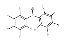 bromo-bis(2,3,4,5,6-pentafluorophenyl)phosphane结构式