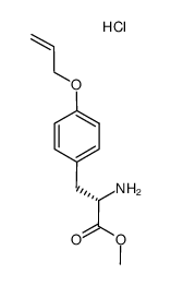 O-烯丙基-L-酪氨酸甲酯盐酸盐结构式