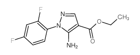 5-氨基-1-(2,4-二氟苯基)-1H-吡唑-4-羧酸乙酯结构式