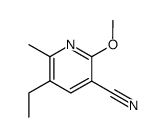 3-cyano-5-ethyl-2-methoxy-6-methylpyridine结构式