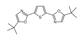 5-tert-butyl-2-[5-(5-tert-butyl-1,3-oxazol-2-yl)thiophen-2-yl]-1,3-oxazole结构式