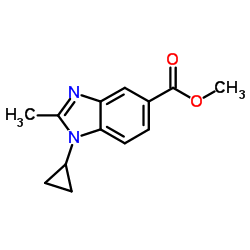 Methyl 1-cyclopropyl-2-methyl-1H-benzimidazole-5-carboxylate Structure